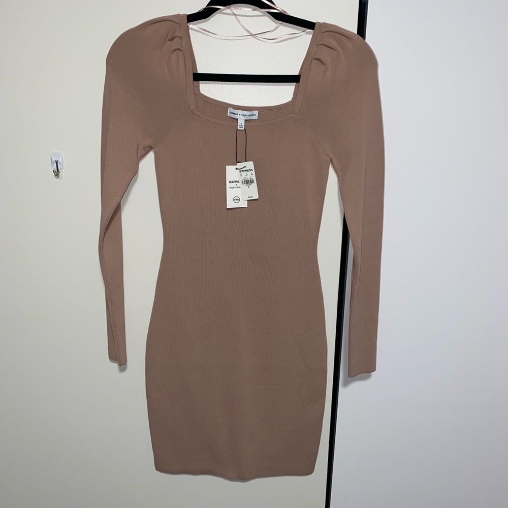 Express Bandage Nude Dress